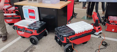 Two M18 batteries provide 24 hours of cooling with 30 quarts of useable storage without packing ice.