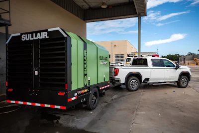 The Sullair E1035H electric portable air compressor.