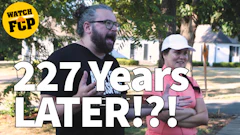 Two people outdoors with 'Watch FCP' yellow logo and '227 Years Later' text overlay