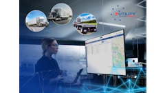 Professional using fleet management software with trailer tracking map and logistics network visualization