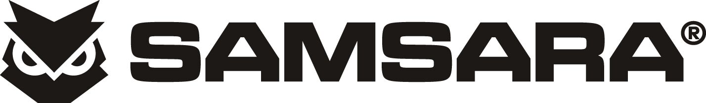 Samsara logo with upward-pointing geometric icon and registered trademark symbol