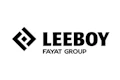 Leeboy Fayat Group logo with geometric diamond symbol and bold black text
