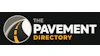 The Pavement Directory logo featuring a circular road icon with yellow lane markings and white text
