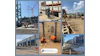 Construction site collage showing workers, equipment, and building progress with Simplar Foundation logo