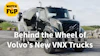 Volvo VNX cement mixer truck on industrial site with 'Watch FCP' overlay